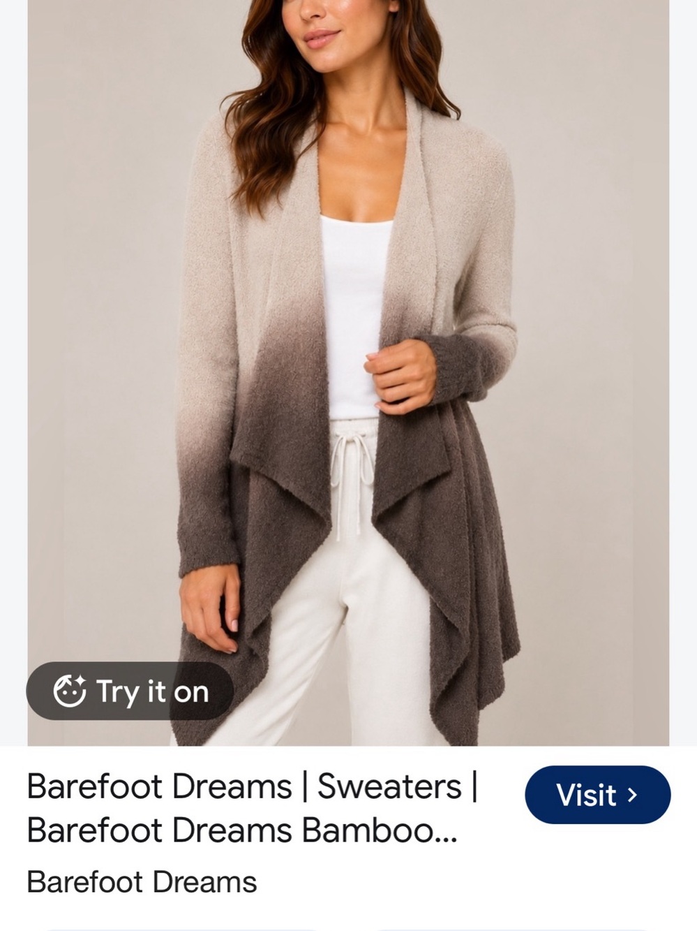 Barefoot Dreams Ombré Calypso Wrap Cardigan